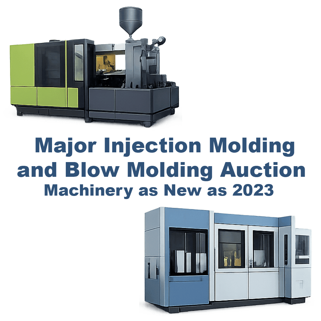 Major Injection Molding and Blow Molding Auction, Machinery As New As 2023