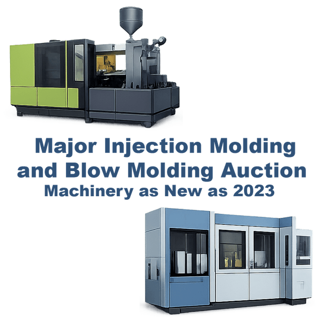 Major Injection Molding and Blow Molding Auction, Machinery As New As 2023