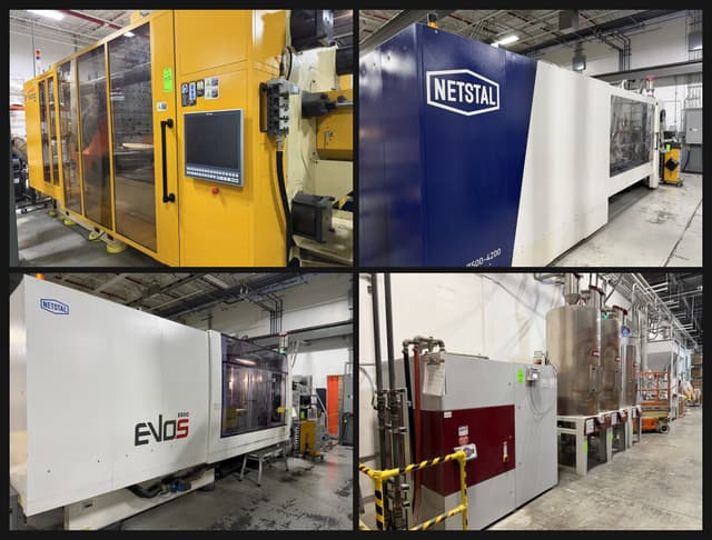 Last Minute Late-Model Injection Molding Facility Consolidation, As new as 2025, Husky, Wittmann, Netstal, Sumitomo, Plus 1810 and 1881 Cap Molds