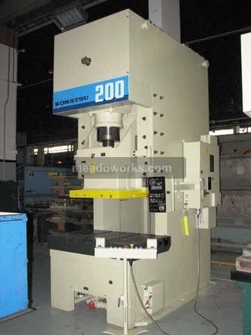 Used 1987 Komatsu OBS200-3 Geared-Design, Gap Frame Press Presses, GAP