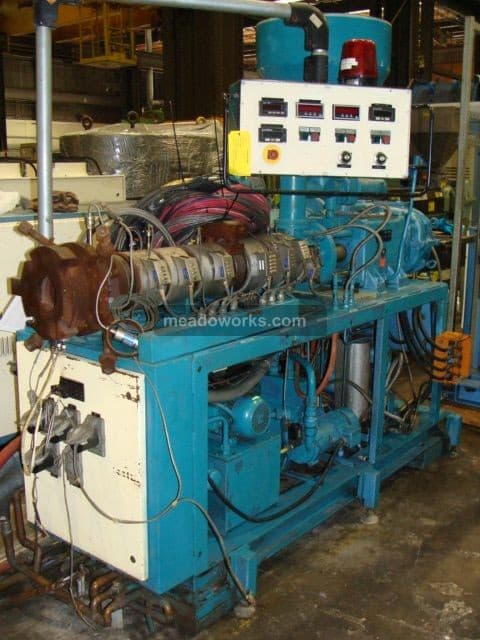 Used 1987 Krauss Maffei KMD 2-50KK Twin Screw Counter Rotating Extruders