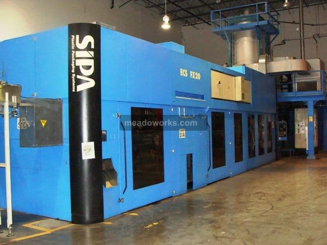 Used 2003 Sipa ECS FX20/80 EVO PET Thermal Stretch Blow Molder Blow Molding Machinery