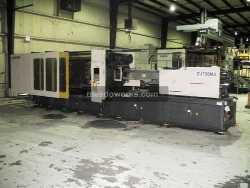 Used 2002 Chen De CJ750M3 Injection Molding Machines: Horizontal