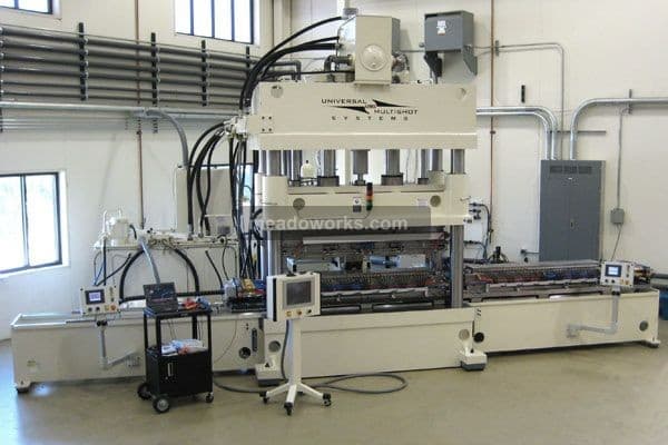 Used 2011 Universal Multishot (UMS) H400-100M Rotary Platens & Auxiliary Injection Units