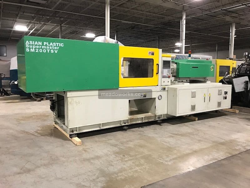 Used 2014 Asian Plastic Machinery SM200TSV Injection Molding Machines: Horizontal