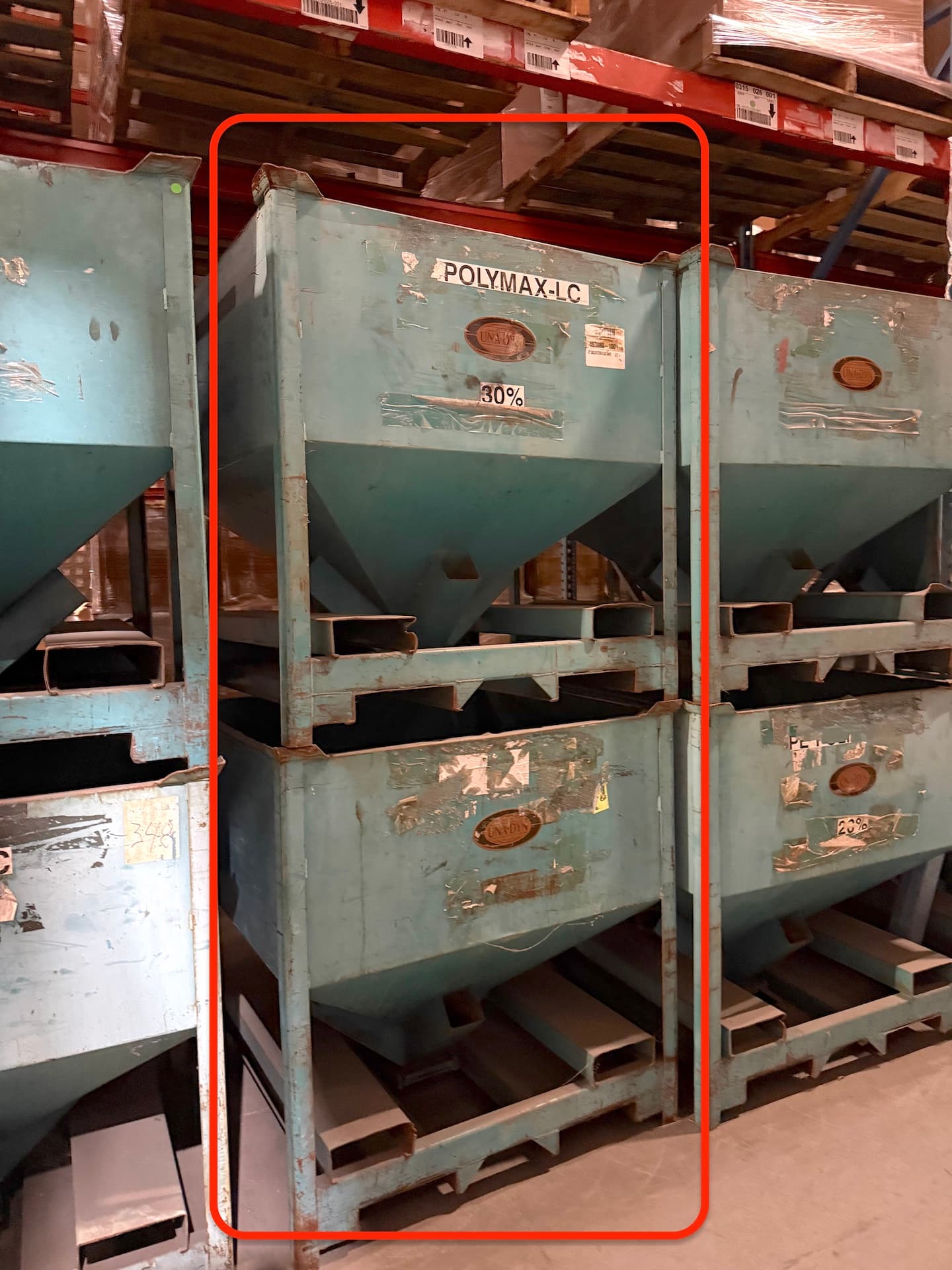 Used Una-Dyn Material Bins